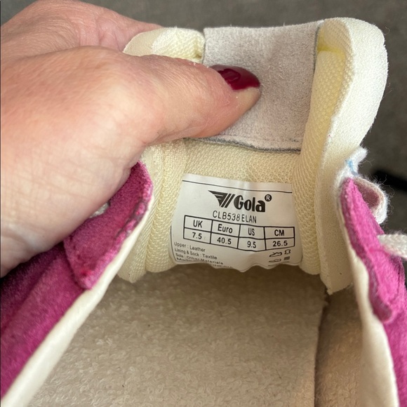 NWOB Gola Classics Women's Elan Sneakers Sz 9.5 Fuchsia Black Evergreen - Picture 10 of 10